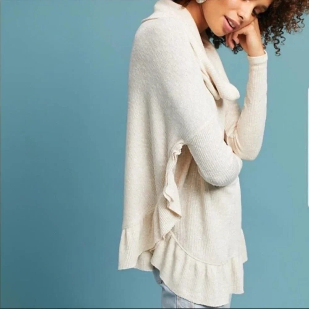 Postmark • Orley Cozy Cream/Gold Cowl Neck Sweater